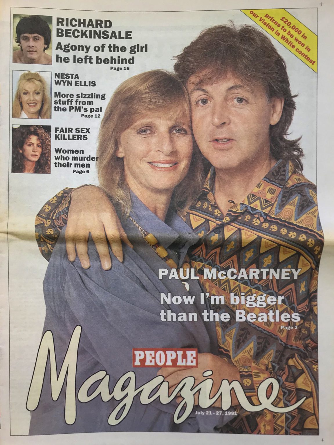 Interview with Paul McCartney • Jul 21, 1991 for People Magazine